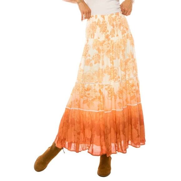 A COLLECTIVE STORY Convertible Skirt Dress Floral Ombre Women's, Sz L - Picture 3 of 11